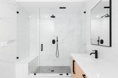 Luxury Shower with Frameless Glass